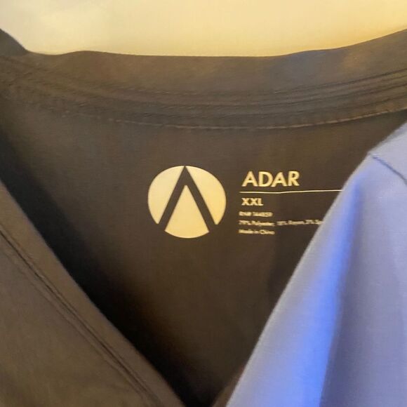 2 Adar xxl 2x scrub tops rn144859 gray blue lot - Picture 3 of 6